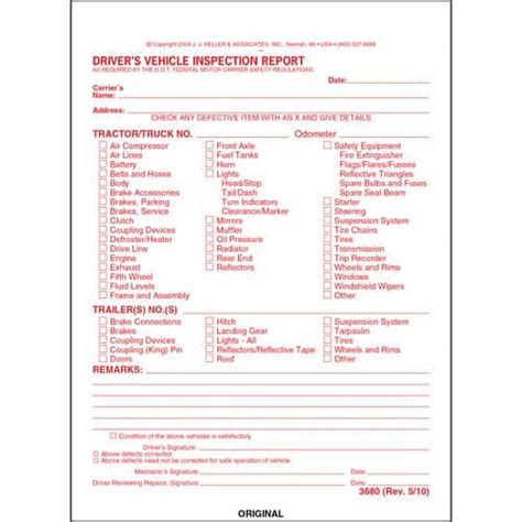 Detailed Driver S Vehicle Inspection Report 3 Ply 06 01 2024