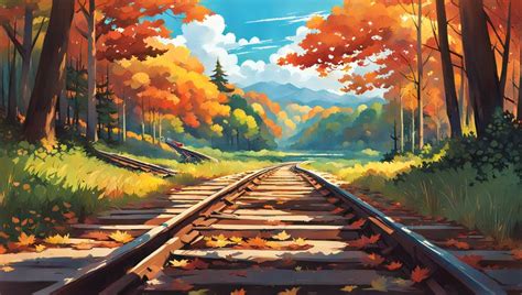 Wallpaper Aesthetic - Fall Forest | Autumn painting, Fall wallpaper ...