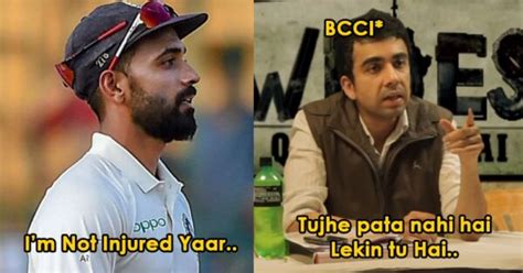 Twitter Flooded With Hilarious Memes As Ajinkya Rahane Ruled Out Of 2nd