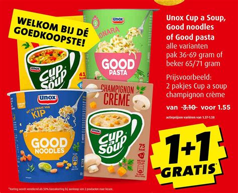 Unox Cup A Soup Good Noodles Of Good Pasta Aanbieding Bij Boni