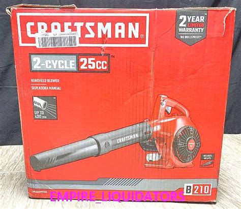 Craftsman 25 Cc 2 Cycle 200 Mph 430 Cfm Handheld Gas Leaf Blower Cmxgaamr25bl Ebay