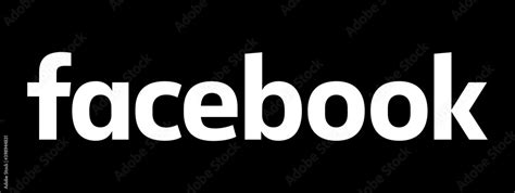 Facebook Text Logo - Vector - Black Silhouette Font - Isolated ...