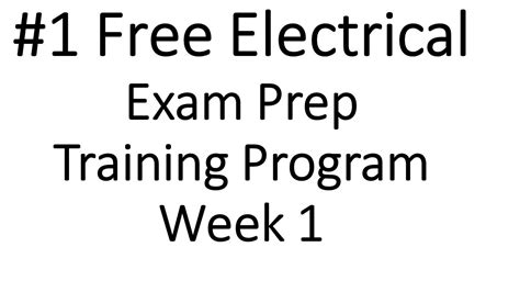 1 Free Exam Prep Week 1 Of 10 Electrical Licensing Exam Prep Exam