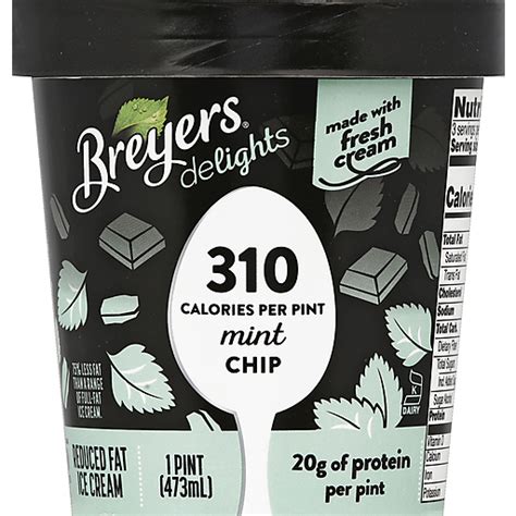 Breyers Delights Reduced Fat Ice Cream Mint Chip Ice Cream Valli