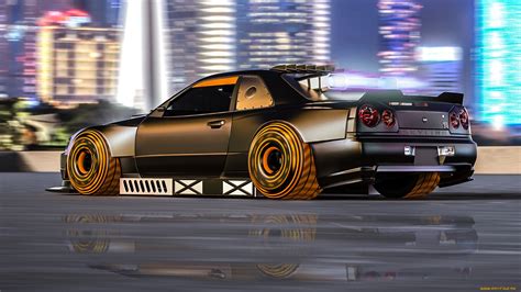 Скачать обои Nissan Skyline Gt R R34 автомобили 3д Nissan Skyline Gtr R34 Godzilla