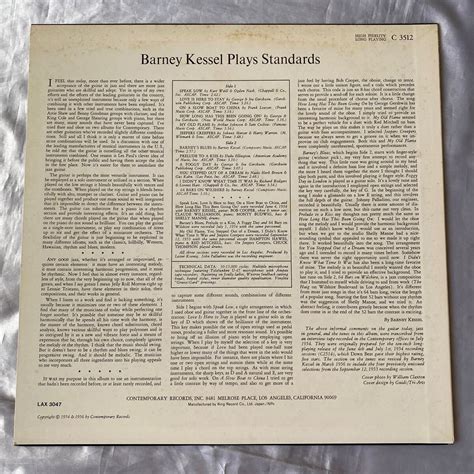 Yahoo Kessel Plays Standards Barney Kessel Vol