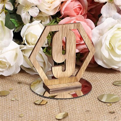 1 30 Nummers Houten Borden Wedding Hexagon Tafel N Grandado