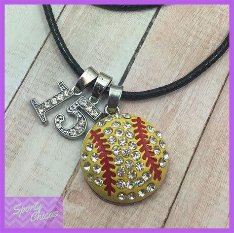 Personalized Softball Gifts Softball Jewelry Softball Etsy