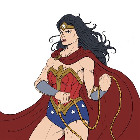 Wonder Woman Cartoon Drawing | Free download on ClipArtMag