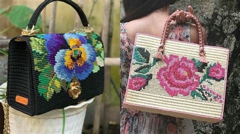 Attractive And Trending Cross Stitch Handbags For Women Collection 2023 Youtube