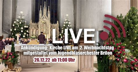 Ankündigung Live Übertragung Am 2 Weihnachtstag 2022 In Brilon