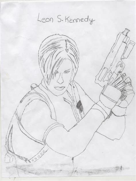 Leon S Kennedy Sketch By Angelsux92 On Deviantart