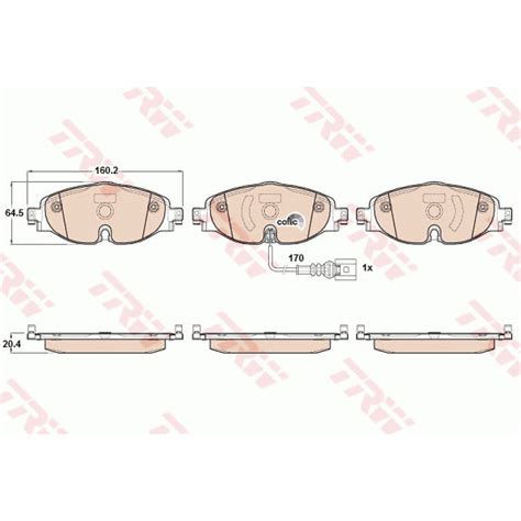 Volkswagen Golf 7 GTI TRW Front Brake Pads GDB1956 – aspiremotorsport