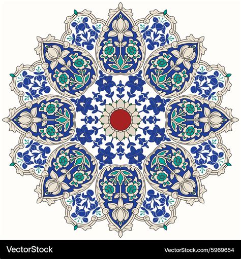 Arabic Circular Pattern Royalty Free Vector Image