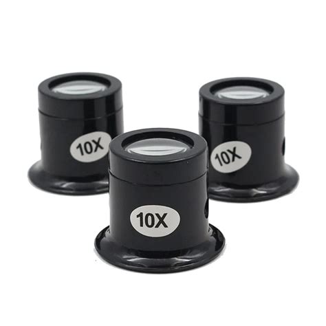 Handheld 10x Monocular Magnifying Glass Loupe Lens Jeweler Watch