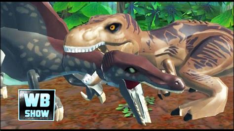 Lego Jurassic World Mobile Spinosaurus Vs T Rex Battle Full Youtube