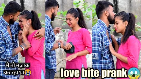 Love Bite Prank😱 Prank On Girlfriend Gone Extremely Wrong Kissing Prank Veer Samrat Youtube