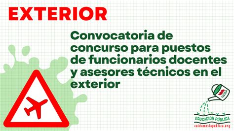 Exterior Convocatoria De Concurso Para Puestos De Funcionarios