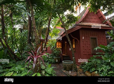 Jim Thompson House Traditional Thai Wooden Houses Bangkok Stock Photo