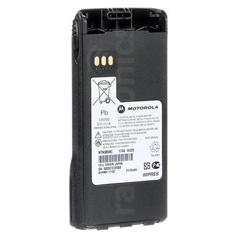 Motorola Ntn9858c Mt1500 Pr1500 Xts1500 Xts2500 2100mah Nimh Battery