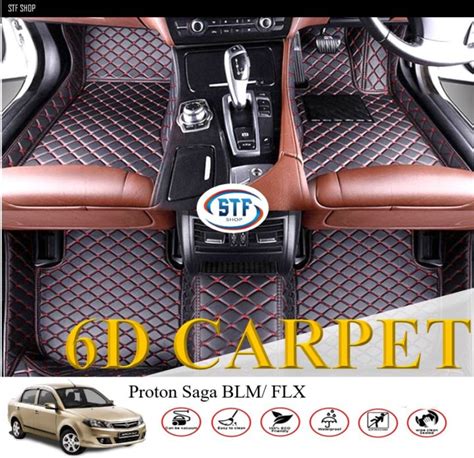 Proton Saga Blm Fl Flx D Carpet Car Mat Premium Pu Leather Customized