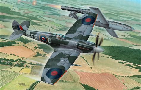 Wallpaper Fighter Supermarine Spitfire Supermarine Spitfire Mkxii V