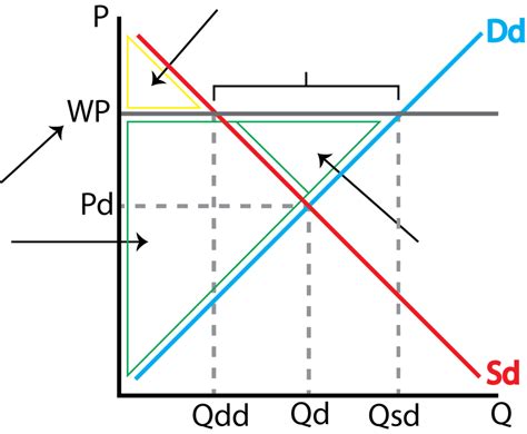 AP Econ Unit 2 World Price Graph 1 Diagram Quizlet