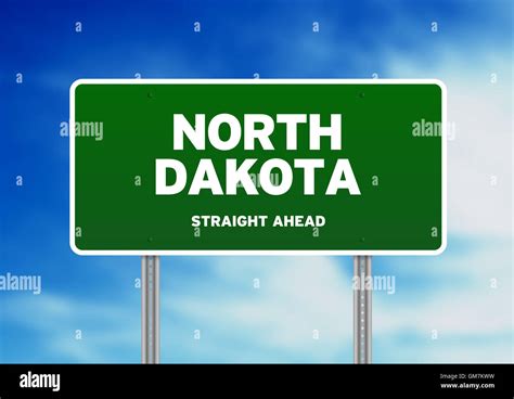 North Dakota Highway Sign Stock Photo Alamy