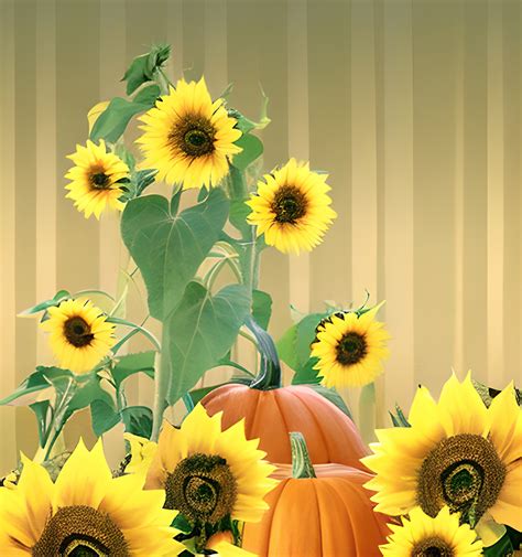 Autumn Pumpkins And Sunflowers Free Stock Photo Public Domain Pictures