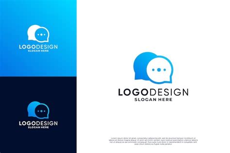 Premium Vector Modern Communication Logo Form Chat Bubble