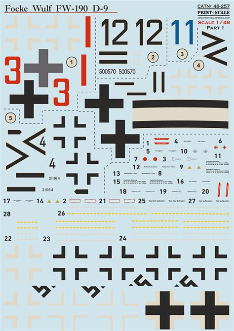 Print Scale PRS48 257 Focke Wulf Fw 190 D 9 Part 1