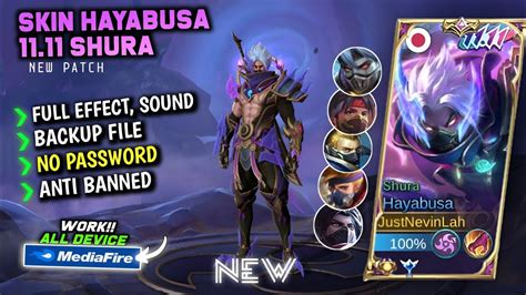 New Script Skin Hayabusa 11 11 Shura Terbaru No Password Full