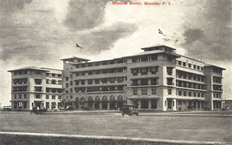 manila hotel exterior view shortly  construction