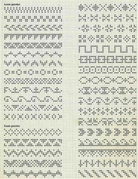 Fair Isle Four Row Peeries Knitting Charts Fair Isle Knitting