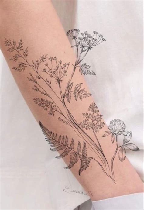 Yellow Small Queen Annes Lace Flower Tattoos Pattern Design Ideas Artofit