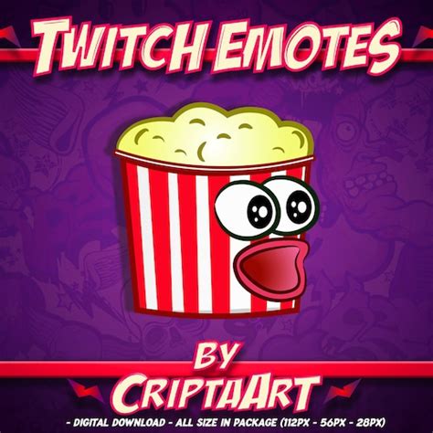 Buy Twitch Emote / POG POP CORN /hype Emote Online in India - Etsy