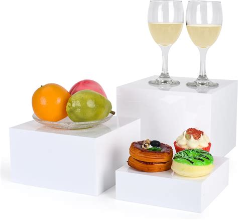 Amazon Set Of 3 Acrylic Buffet Risers Food Display Risers For