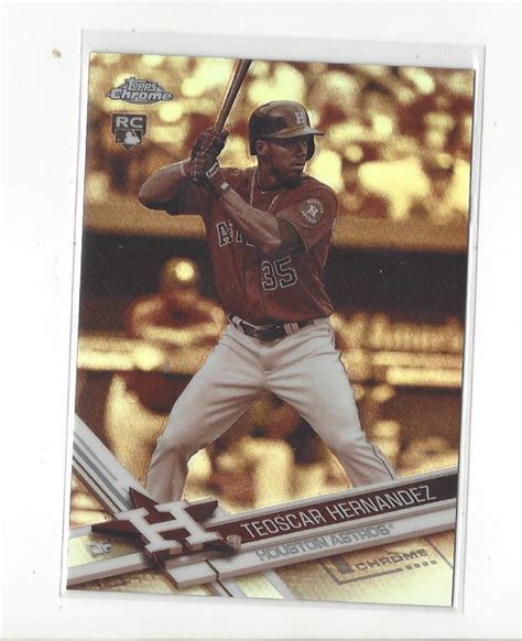 2017 Topps Chrome Sepia Refractor 116 Teoscar Hernandez Rookie Astros