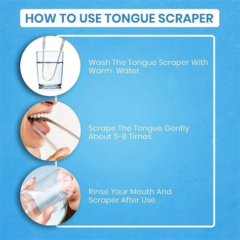 Grattoir de langue en acier inoxydable grattoir de langue allongé avec