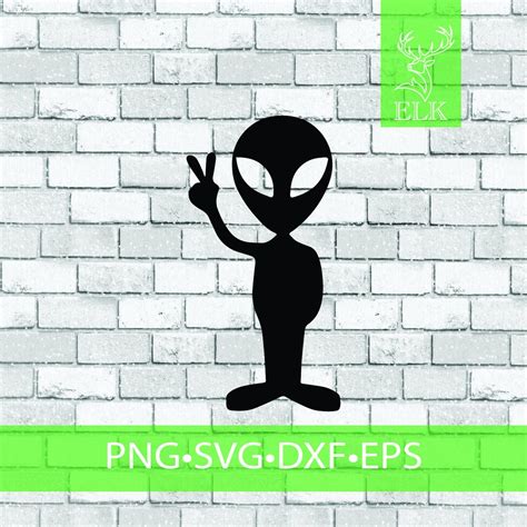 Cute Alien Svg That Comes In Peace Svg Svg Dxf Eps Png Cut File For