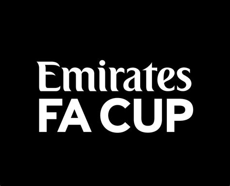 Emirates Fa Cup Logo Name White Symbol Abstract Design Vector