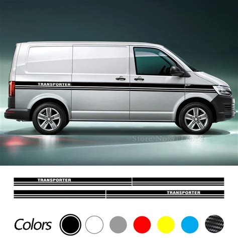 Car Sticker For Volkswagen Vw Transporter T4 T5 T6 Camper Van Side Stripe Graphics Decalsf Auto