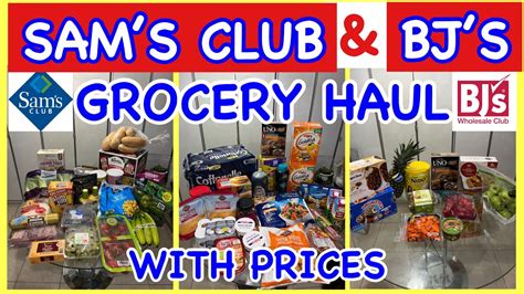 Sams Club Bjs Grocery Haul With Prices And Coupons Monthly Stock Up