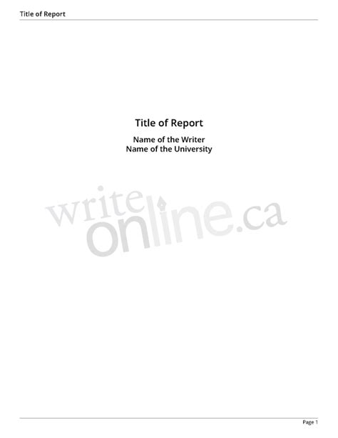 Lab Report Title Page Format Free Download Printable Templates Lab