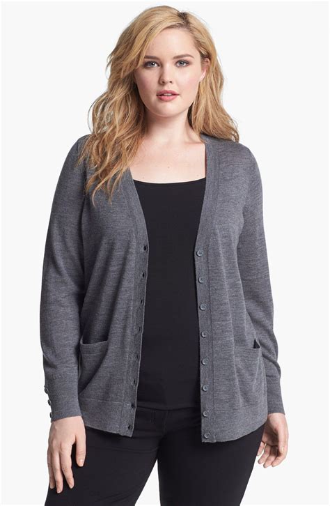 Sejour Merino Wool Cardigan Nordstrom Merino Wool Cardigan Cardigan Plus Size Fashion