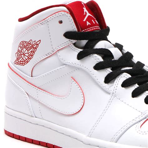 Air Jordan 1 Mid White Red Sole Collector