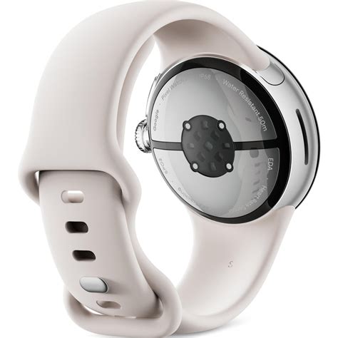 Google Pixel Watch 2 LTE Polished Silver With Porcelain Active Band