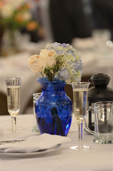 Love The Thrifted Wedding Details Wedding Centerpieces Diy Blue