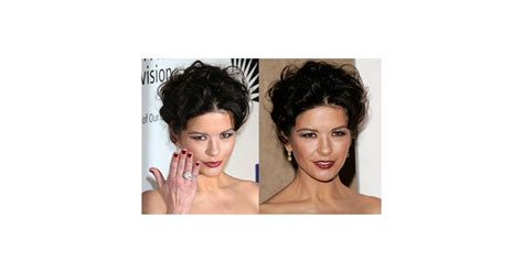 Photos Of Actress Catherine Zeta Jones With Matching Blood Red Lipstick