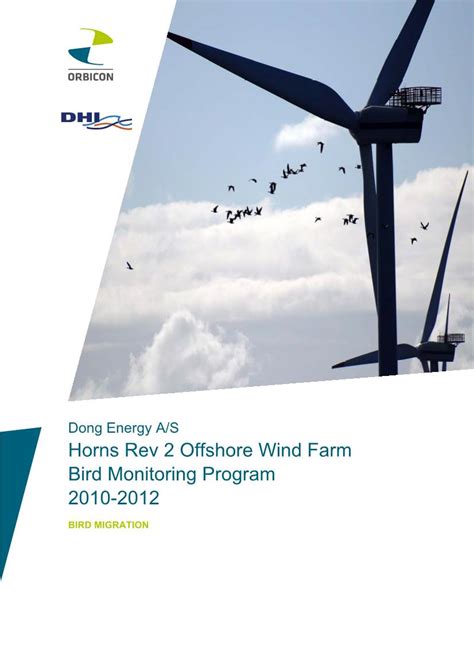 Horns Rev 2 Offshore Wind Farm Bird Monitoring Program 2010 2012 DocsLib